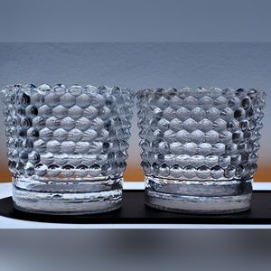 (2) Vntg Bubble Clear Tea Lights